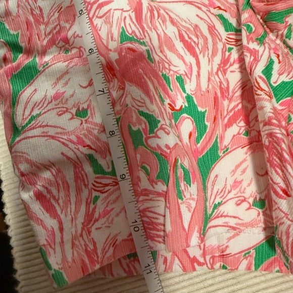 Lilly Pulitzer Pink and Green Bermuda Shorts Vibrant Tropical Print - Picture 3 of 9